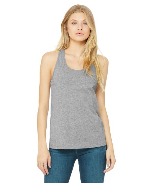 Bella Canvas Ladies Jersey Racerback Tank M ATHLETIC HEATHER