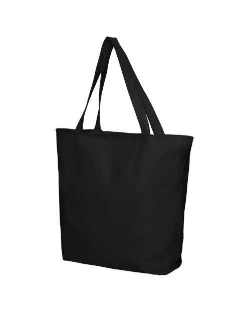 Q Tees 25L Jumbo Tote Heavy Cotton Canvas Tote Bag Q600 Black