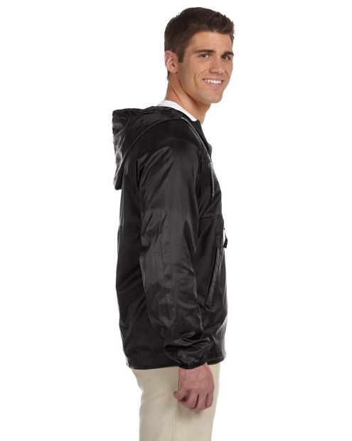 Harriton M750 Adult Packable Nylon Jacket Wholesale Blank Apparel Blanks