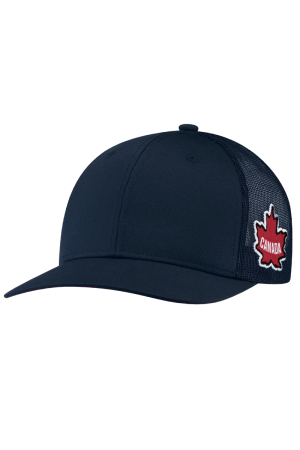 AJM International 8E000M - Polycotton / Polyester Mesh   6 Panel Constructed Pro-Round (Canada, Mesh Back)