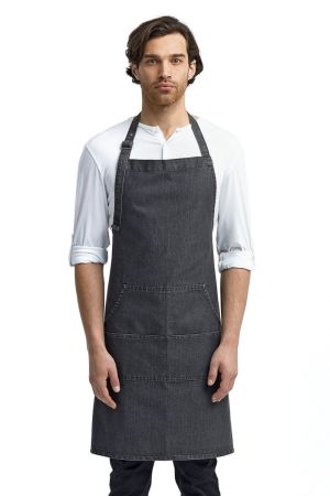 Artisan Collection by Reprime RP126 - Unisex Jeans Stitch Denim Bib Apron