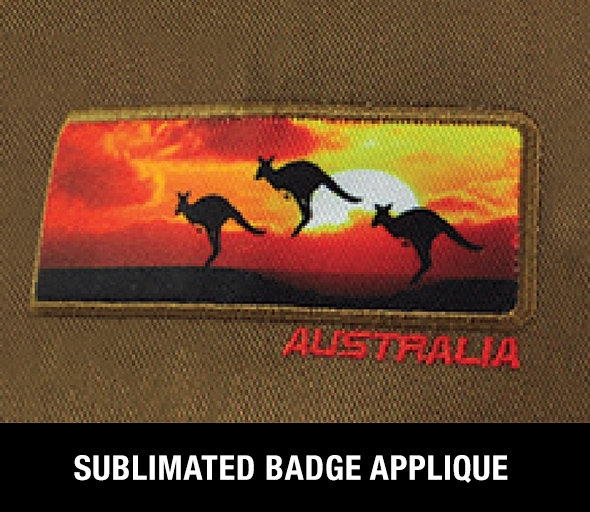 Embossed pu badge