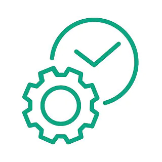Gear and Clock Icon